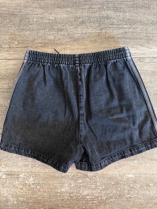 NWT Adidas Firebird black 3-stripes Jean shorts - Picture 4 of 4